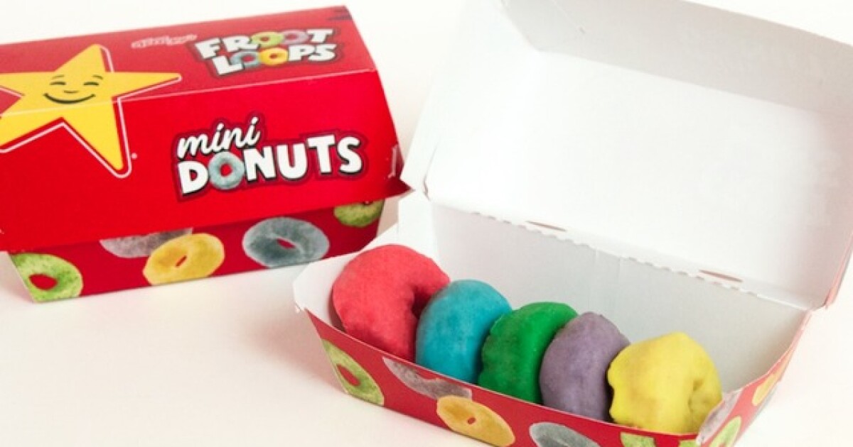 Fruit Loops donuts available at Carl's, Hardee's
